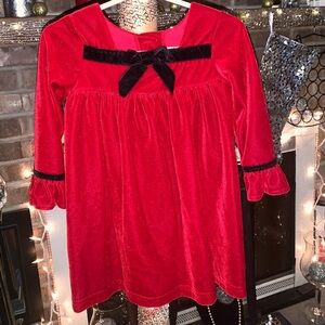 Goodlad Baby girl Red Velvet Holiday Dress size 24 months